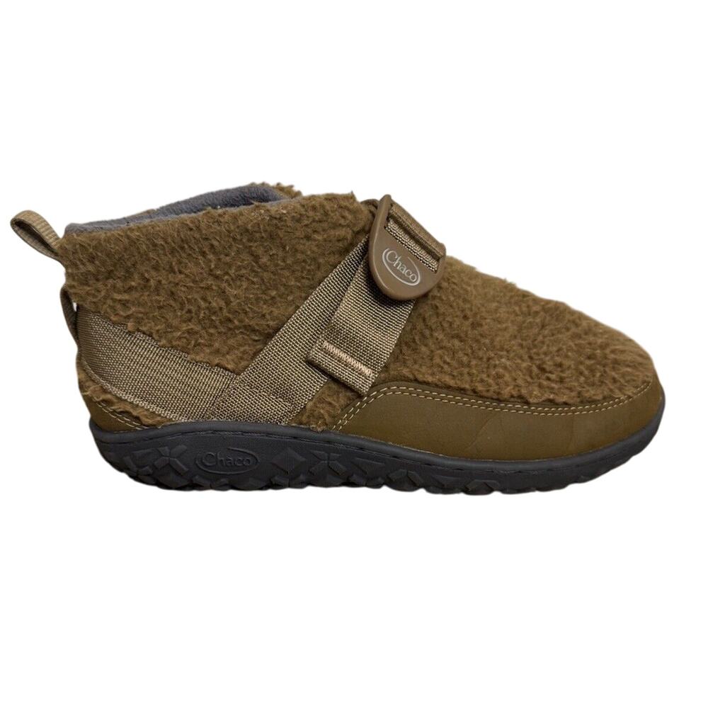 Chaco Ramble Fluff Bootie Ankle Boots Big Kids Sz 4 Brown Fleece Slippers Shoes